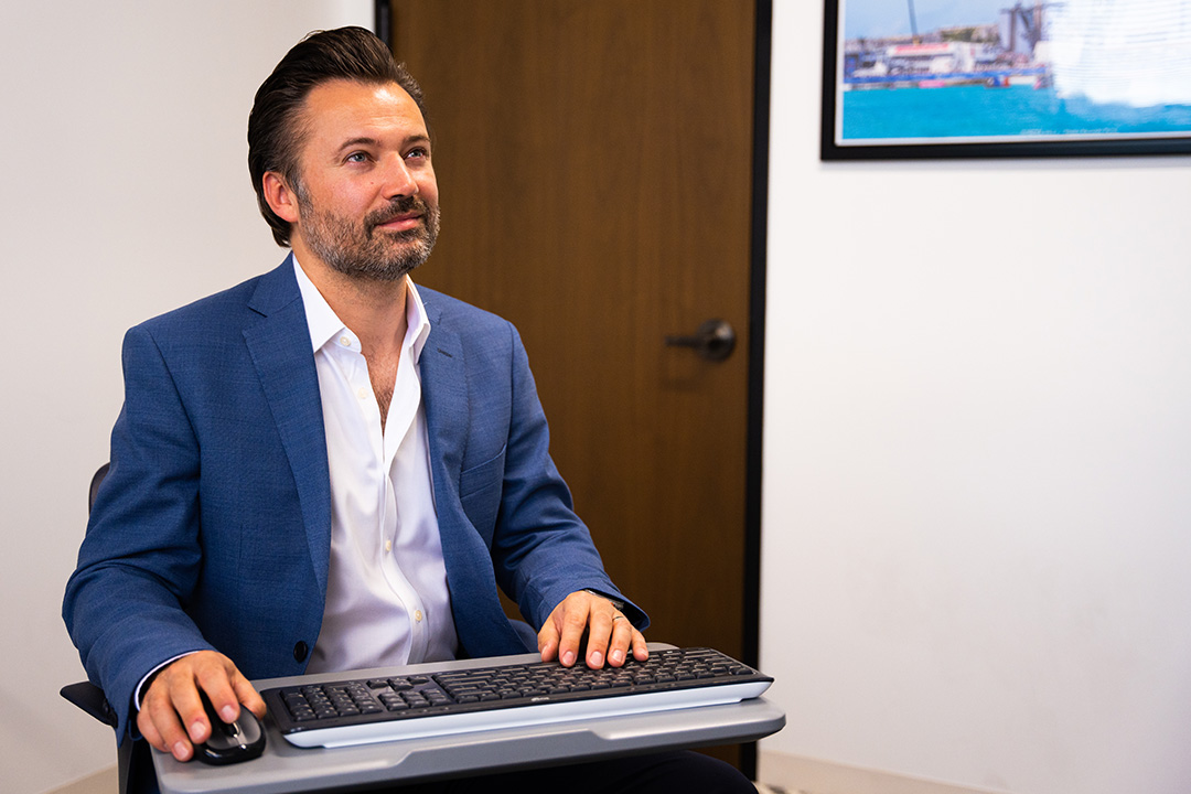 Dr. Luke Macyszyn working