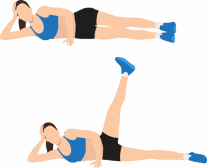 side lying leg lifts exercise