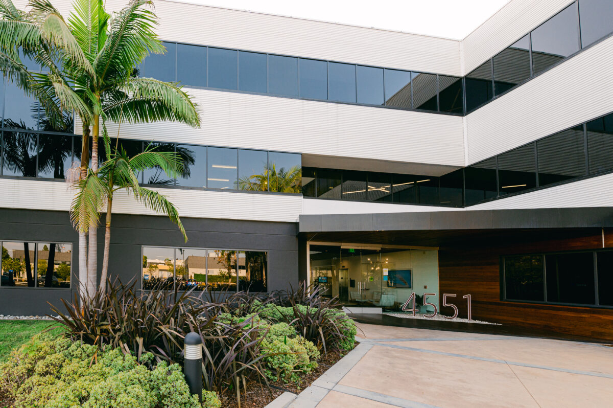 Front of business entrence