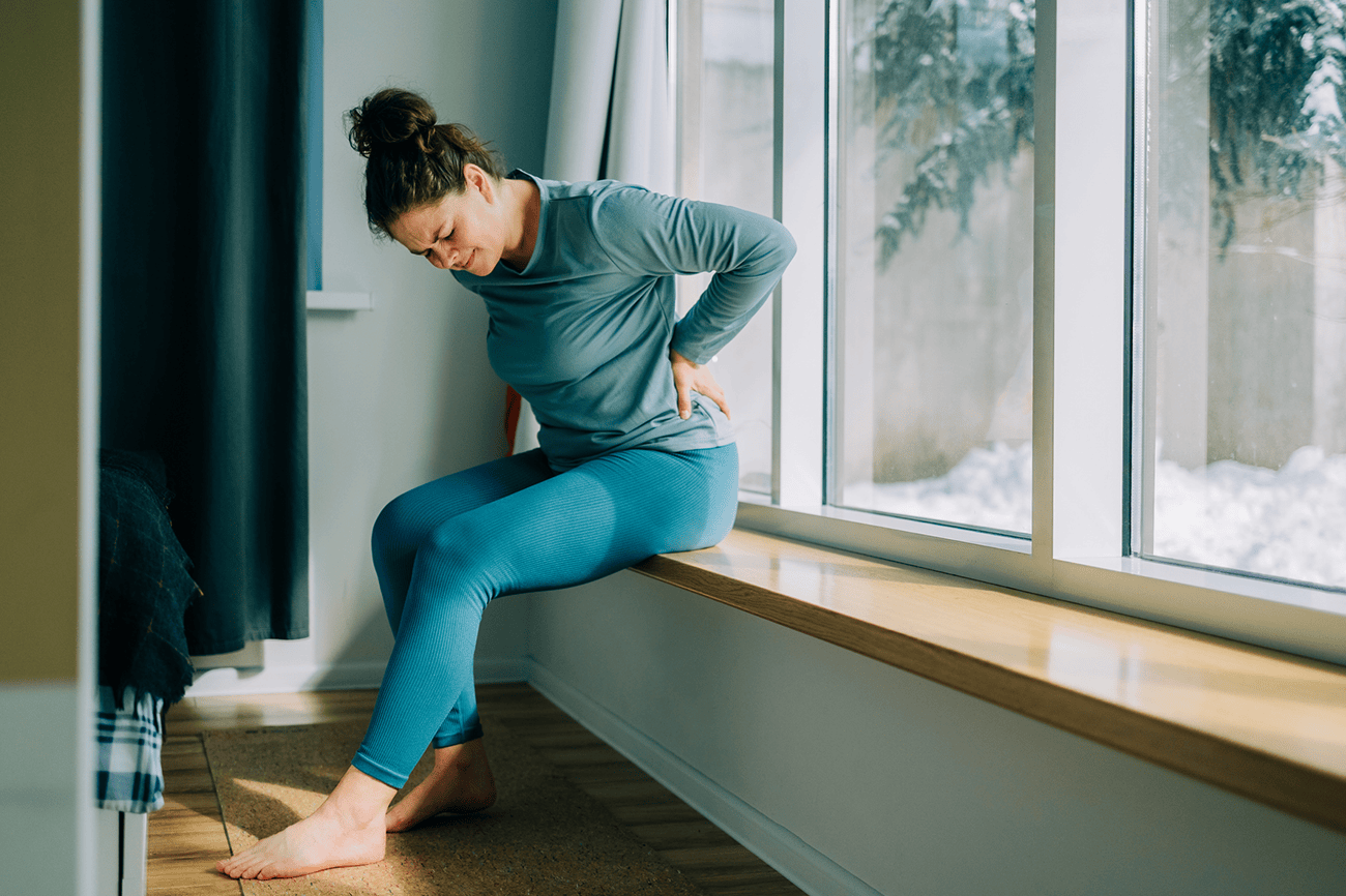 Woman with back pain