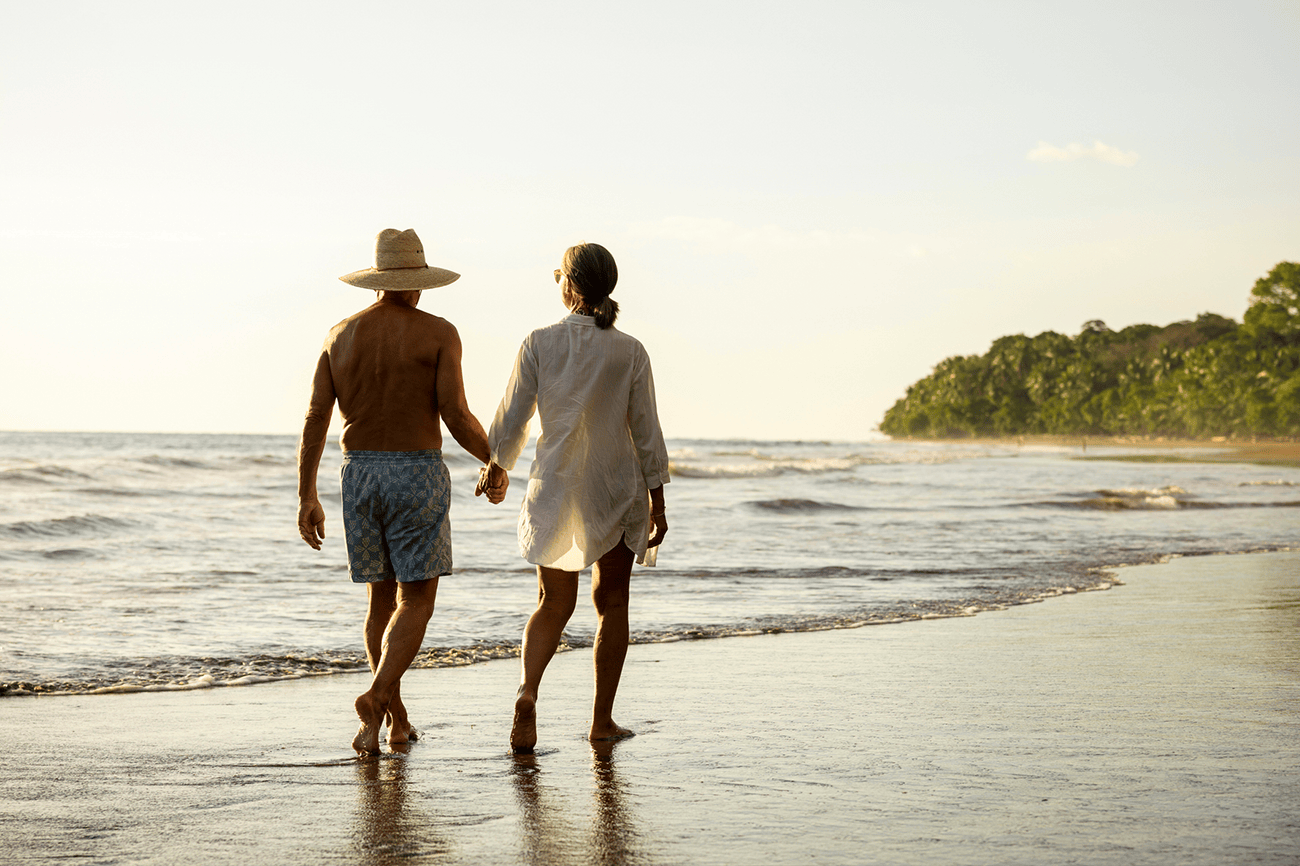 Older couple on a beach