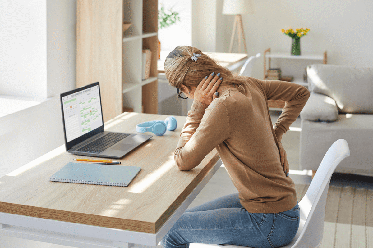 Woman with neck pain