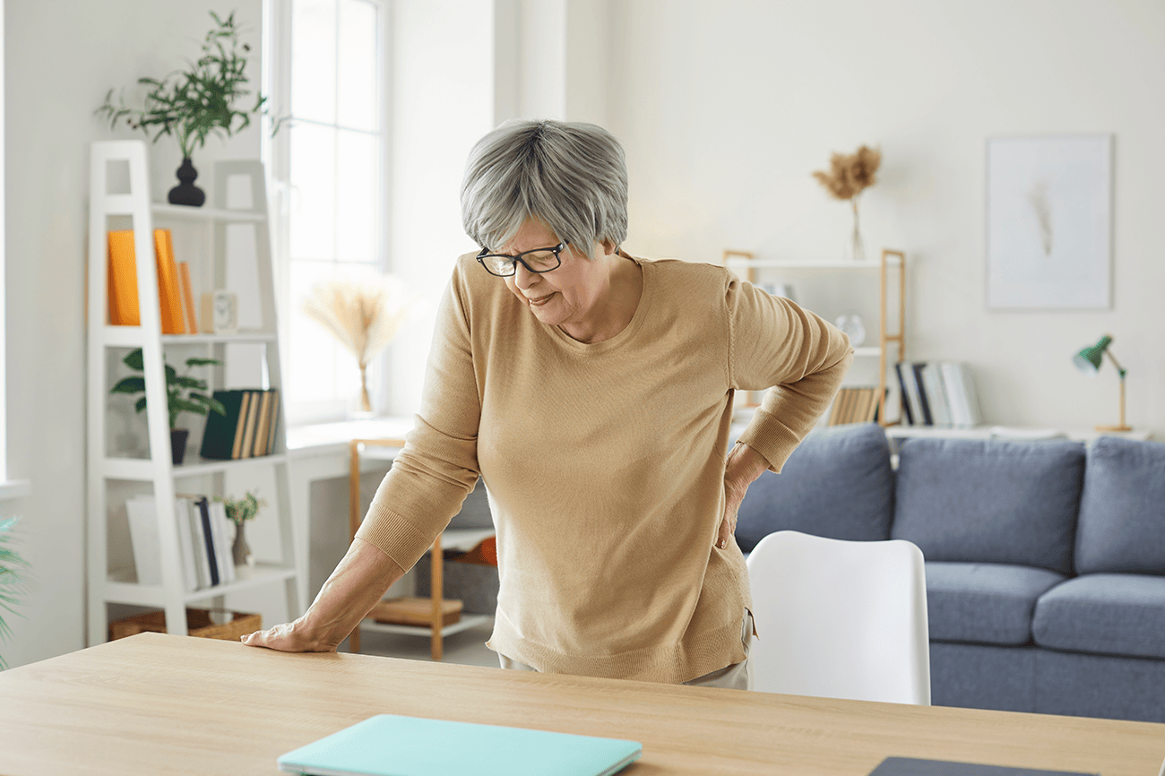 Woman with back pain